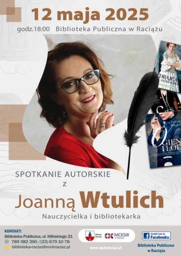 spotkanie autorskie z pisarką Joanną Wtulich