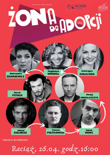 plakat wydarzenia żona do adopcji 