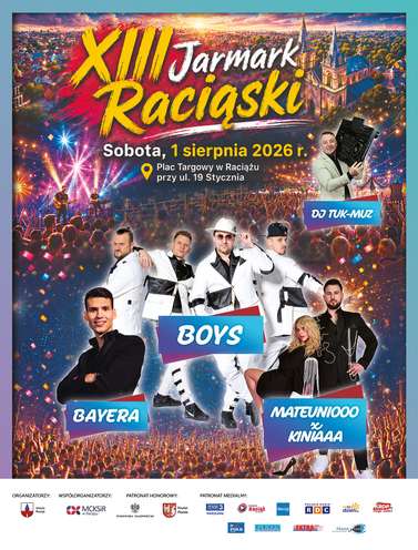 plakat koncertowy XIII Jarmarku Raciąskiego 