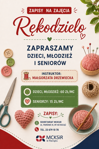 zapisy na zajęcia rękodzieła 