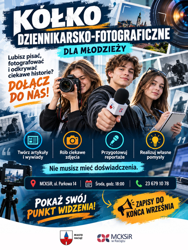 k&oacute;łko dziennikarsko-fotograficzne dla młodzieży 