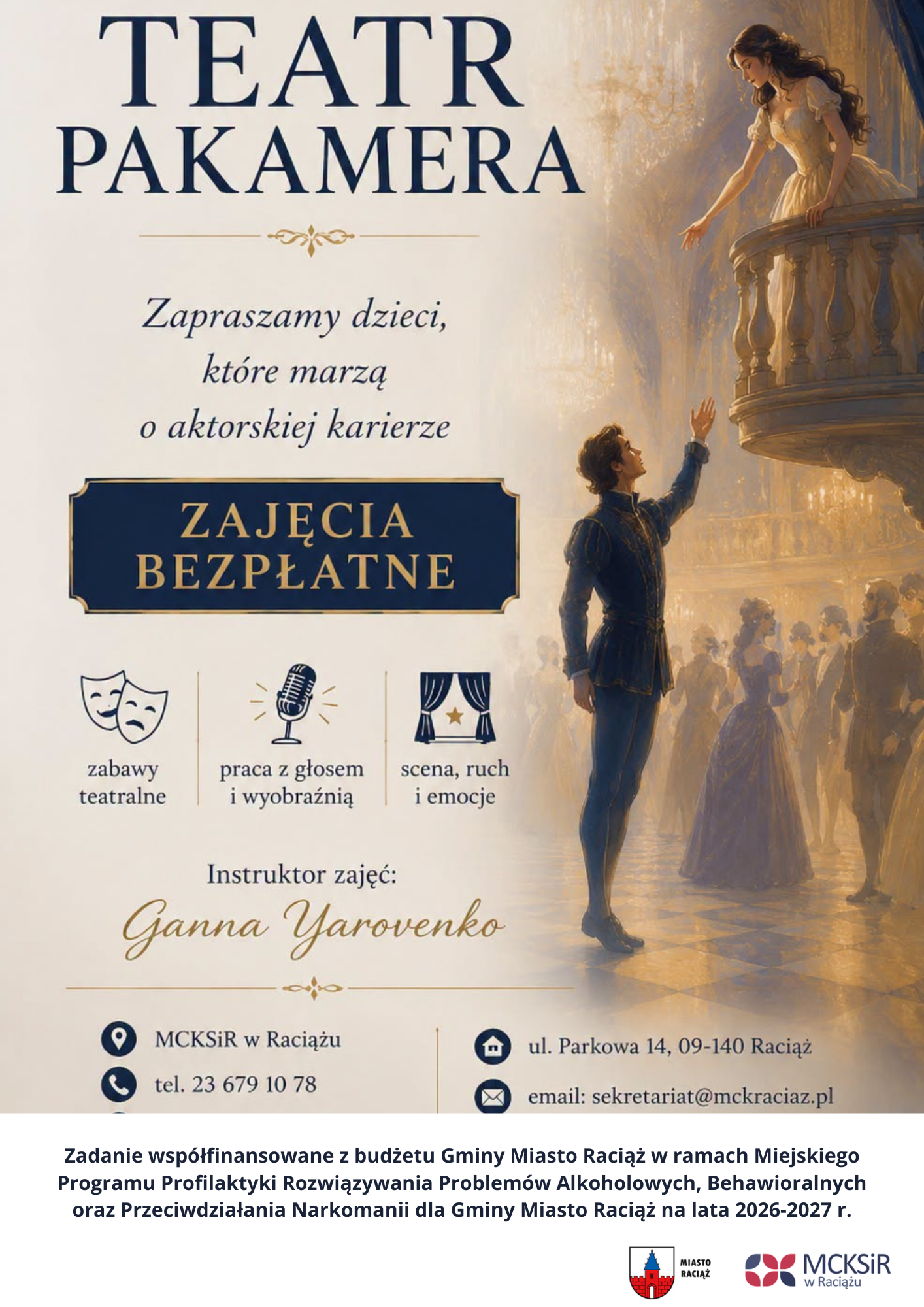 nab&oacute;r na&nbsp;zajęcia teatru pakamera 