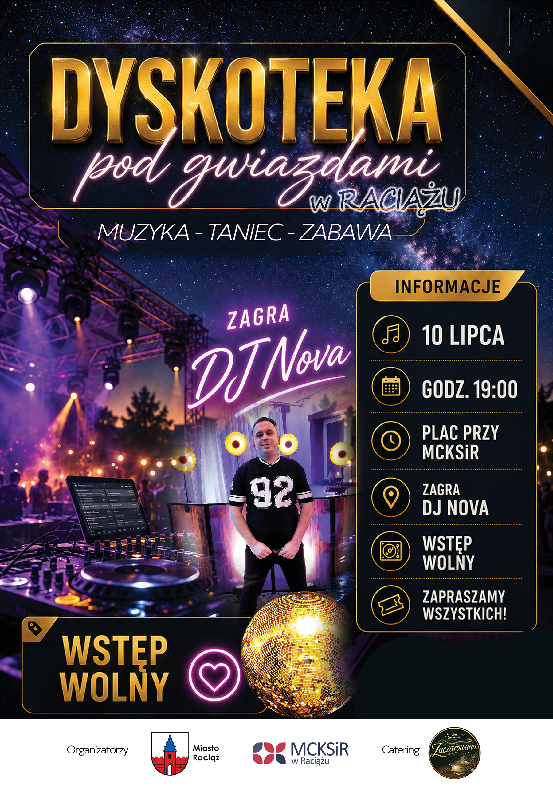 disco pod gwiazdami 