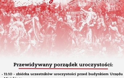 Plakat obchodów święta Konstytucji 3 Maja w Raciążu. 