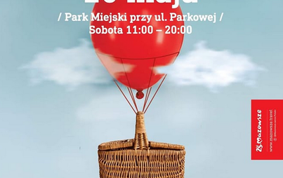 Plakat wydarzenia informujący o MazoPikniku w Raciążu. 