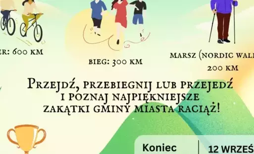 plakat wyzwania sportowego aktywny raciąż 